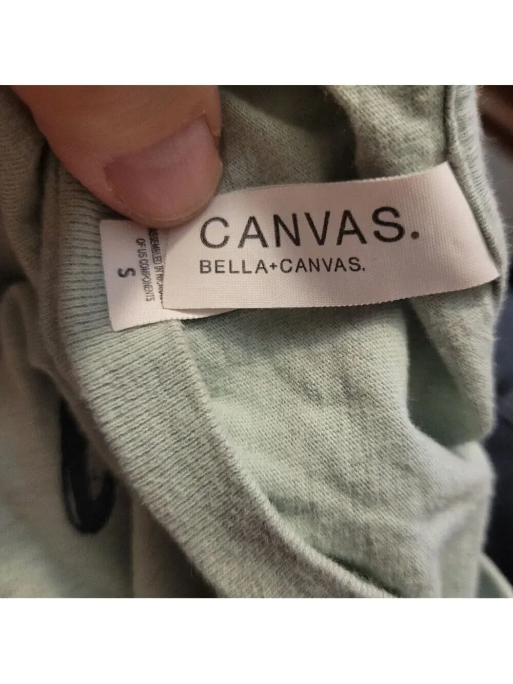 Bella Canvas Light Green Tee Size S